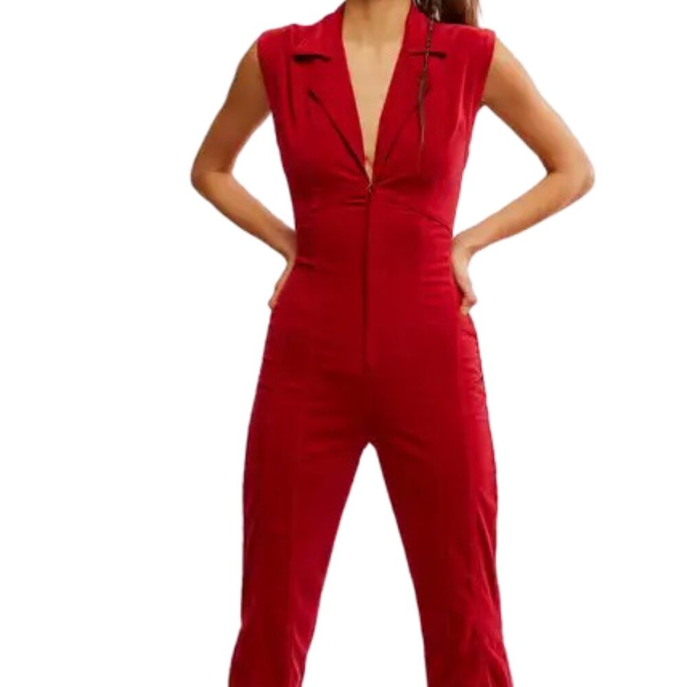 Free People CRVY Ring The Alarm Corduroy One-Piece Jumpsuit